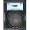 Image 1 : 1873 T$1 Trade Dollar, Judd-1293, Pollock-1435, R.4, PR64 PCGS. Liberty strikes a similar pose to th