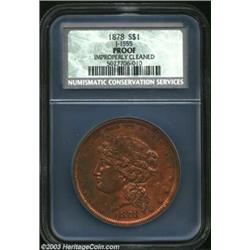 1878 S$1 Dollar, Judd-1555, Pollock-1734, 1738, 1742, 1746, R.7--Improperly Cleaned--Proof NCS. The.