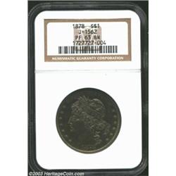 1878 S$1 Goloid Dollar, Judd-1562, Pollock-1753, R.6-7, PR63 Brown NGC. The head of Liberty faces le