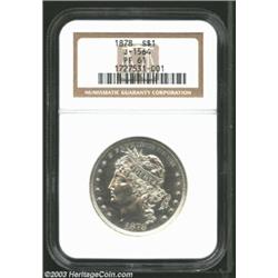 1878 S$1 Goloid Metric Dollar, Judd-1564, Pollock-1755, R.(?), PR61 NGC. 219.46 grains, 14.22 grams.