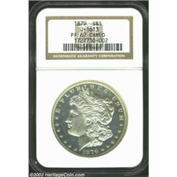 1879 S$1 Morgan Dollar, Judd-1613, Pollock-1809, R.6, PR62 Cameo NGC. The obverse is of the adopted.
