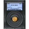 Image 1 : 1874 G$1 MS63 PCGS. Light golden in color, this Philadelphia issue displays a bold strike and just a