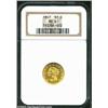 Image 1 : 1847 $2 1/2 MS61 NGC. This issue's status as a product of the Philadelphia Mint has not served it in