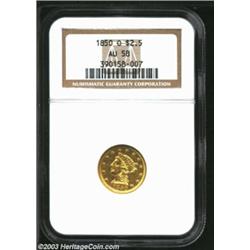1850-O $2 1/2 AU58 NGC. A numismatist will need a great deal of experience with the hobby in order t