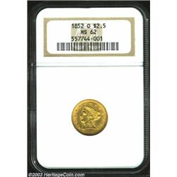 1852-O $2 1/2 MS62 NGC. Collectors who place considerable stock in the affect that original mintage.