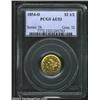 Image 1 : 1854-O $2 1/2 AU53 PCGS. A fairly common date among early Coronet quarter eagles, this is an unclash