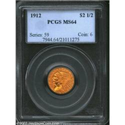 1912 $2 1/2 MS64 PCGS. Whenever this late-date type is encountered in MS64 or better condition it is