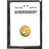 Image 1 : 1927 $2 1/2 MS62 ANACS. Bright yellow-gold color on the obverse, but slightly more subdued and green
