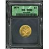 Image 1 : 1878 $3 MS63 ICG. Bright, yellow-gold surfaces with mint frost that shows no trace of the semi-proof