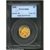 Image 1 : 1878 $3 MS66 PCGS. The 1878 boasts the second highest mintage (82,324 pieces) in the Three Dollar Go