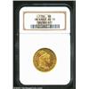 Image 1 : 1795 $5 Small Eagle AU55 NGC. B. 6-F, Miller-9, R.5. There are two major varieties of the 1795 Cappe
