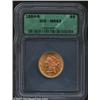 Image 1 : 1884-S $5 MS63 ICG. Clean and generally mark-free, the lustrous surfaces have acquired a golden-rose