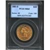Image 1 : 1881-S $10 MS62 PCGS. A boldly struck Eagle with good luster and moderately abraded fields. A diffic
