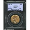 Image 1 : 1908-D $10 Motto MS62 PCGS. Satiny and appealing, with yellow-orange and pink-gold colors, there are