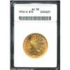 Image 1 : 1916-S $10 AU58 ANACS. Bright and highly lustrous, this AU example has the appearance of a Mint Stat