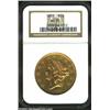 Image 1 : 1852 $20 AU55 NGC. Nicely mark-free surfaces are covered in a blanket of rich, rose-gold color. The.