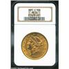 Image 1 : 1885-S $20 MS62 NGC. The creamy surfaces are even in color and display no singularly notable abrasio