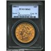 Image 1 : 1888-S $20 MS62 PCGS. Suitably lustrous for the assigned grade, the orange-gold and golden-rose surf