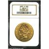 Image 1 : 1895-S $20 MS61 NGC. This sharp, green-gold representative possesses nice cartwheel roll that enhanc