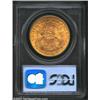 Image 2 : 1901-S $20 MS62 PCGS. This golden-rose example is lustrous with a frosty texture. Scattered light an