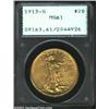 Image 1 : 1913-S $20 MS61 PCGS. Numerous small abrasions are scattered over each side of this well struck exam