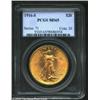 Image 1 : 1916-S $20 MS65 PCGS. Deliciously textured surfaces shimmer with full luster and an absence of notab