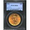 Image 1 : 1924 $20 MS66 PCGS. Lovely reddish-gold color blankets both sides of this uncommonly well preserved.
