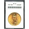 Image 1 : 1927 $20 MS64 ANACS. Well made and lustrous, this example barely avoids the Gem grade, by virtue of.