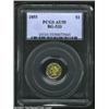 Image 1 : 1855 $1 Liberty Octagonal 1 Dollar, BG-533, R.5, AU55 PCGS. The highpoints of the portrait have a hi