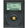 Image 1 : 1871 25C Liberty Round 25 Cents, BG-813, R.5, MS63 PCGS. A well struck example that has bold legends