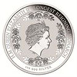 2015 Australia 1 oz Silver Longest Reigning Monarch Pro