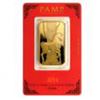 Image 1 : PAMP Suisse One Ounce Gold Bar - 2014 Horse Design