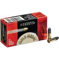 (AMMO) Federal UM22 Gold Medal Premium Ultra Match 22 LR Solid 40 GR (500 ROUNDS) 029465057794