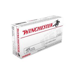 (AMMO) WIN USA 45ACP 185GR FMJ FN (250 ROUNDS) 020892212374