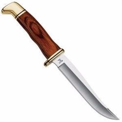 *NEW* BUCK Pathfinder, Cocobolo Handle, Plain, Leather Sheath 033753123924