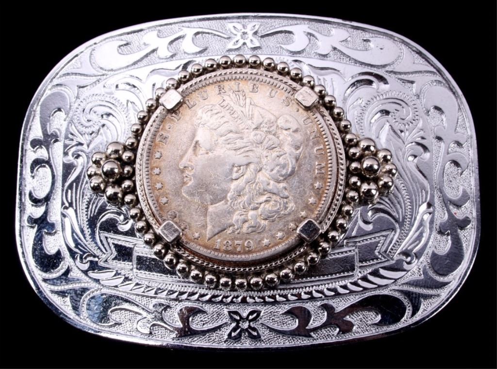 1879 Silver Dollar Belt Buckle