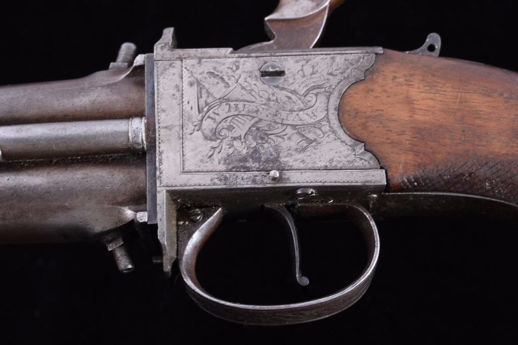 W. Henshaw Double Rotating Barrel Pistol 1820