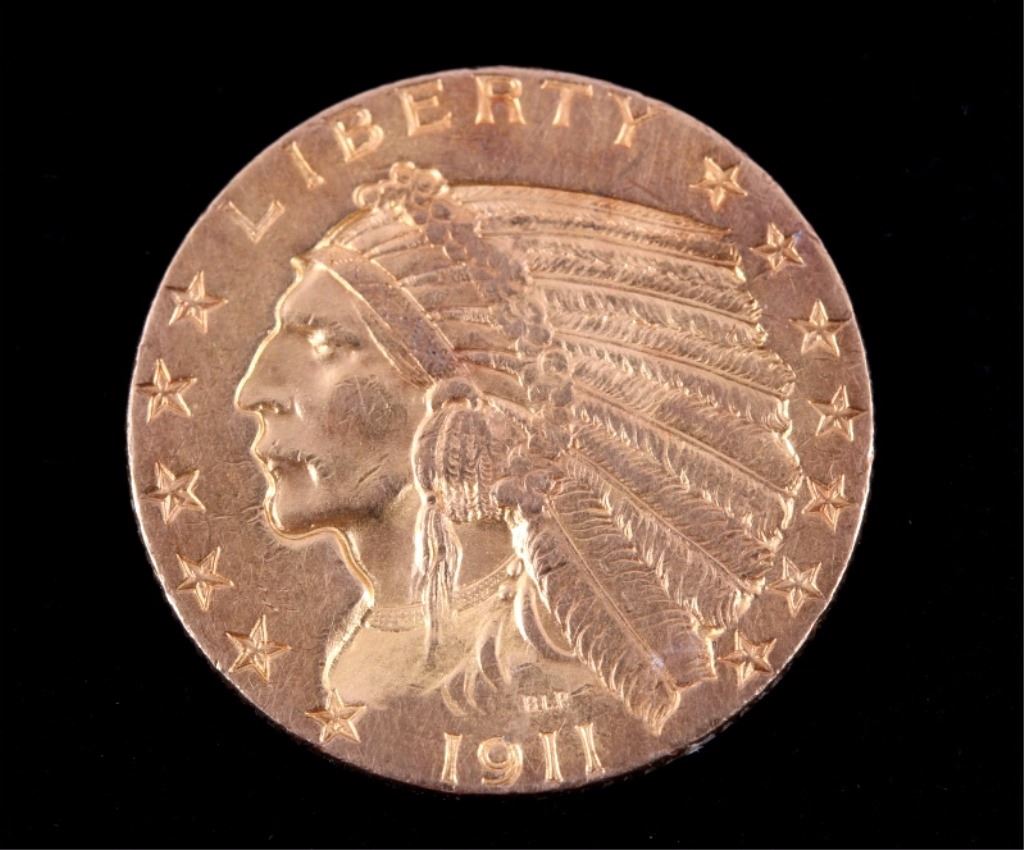 1911 Liberty Indian Head Five Dollar Gold Coin 5 1914-2-5-indian-head-gold