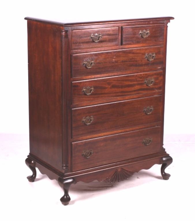 Antique Mahogany Highboy Dresser
