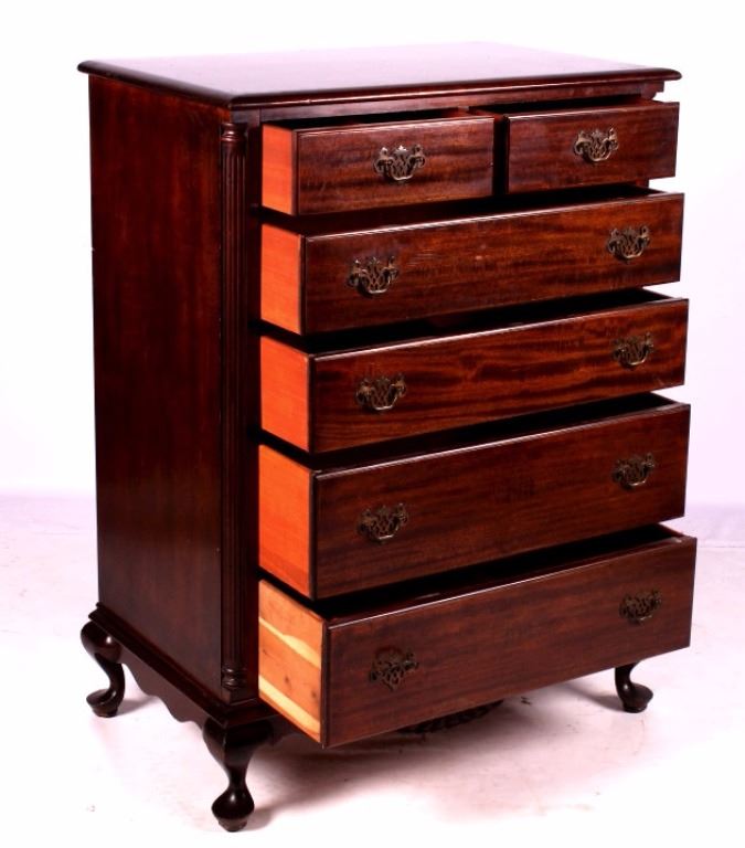 Antique Mahogany Highboy Dresser