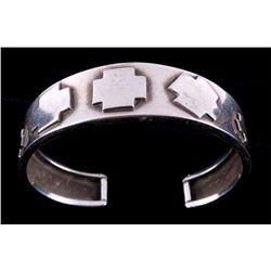 Navajo Sterling Cross Design Bracelet by GS