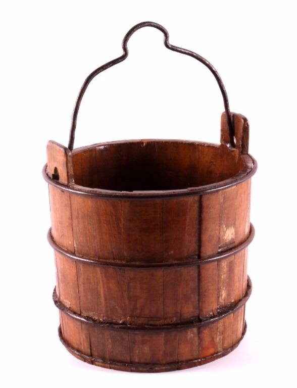 Antique Wooden Well Bucket