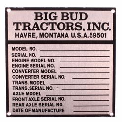 Big Bud Tractors Havre Montana Sign