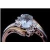 Image 4 : Aquamarine & Diamond 10k Gold Sterling Ring
