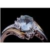 Image 5 : Aquamarine & Diamond 10k Gold Sterling Ring