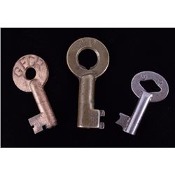 Antique Switch Lock Railroad Keys