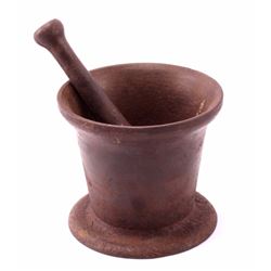 Antique Cast Iron Mortar and Pestle