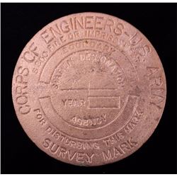 U.S. Army Corps of Engineers Survey Mark