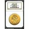 1906-D $20 Double Eagle--Broadstruck--AU58 NGC. Little needs to be said about the rarity of gold err