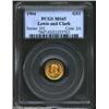 Image 1 : 1904 G$1 Lewis and Clark MS65 PCGS. Bright with scintillating mint luster, the Gem quality surfaces.
